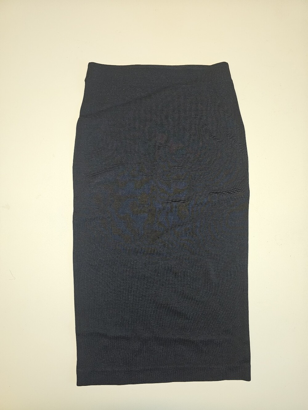 NWT | 4 | H&M | Navy Blue Stretch Knit High-Waist Midi Pencil Skirt